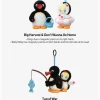 Baby Molly × Pingu Happy Fishing Series – Caixa surpresa com pingente de pelúcia de vinil