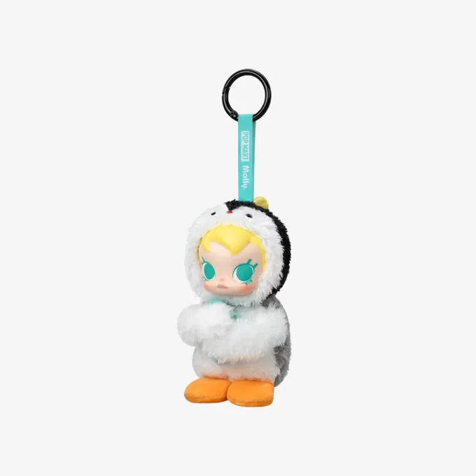 Baby Molly × Pingu Happy Fishing Series – Caixa surpresa com pingente de pelúcia de vinil
