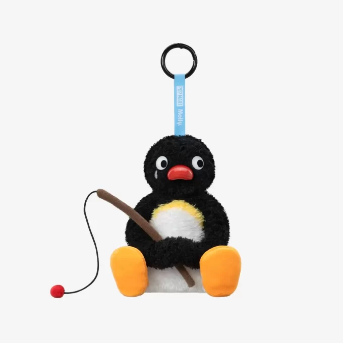Baby Molly × Pingu Happy Fishing Series – Caixa surpresa com pingente de pelúcia de vinil
