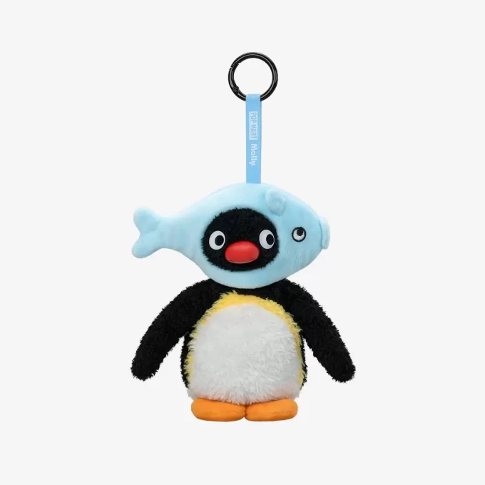 Baby Molly × Pingu Happy Fishing Series – Caixa surpresa com pingente de pelúcia de vinil