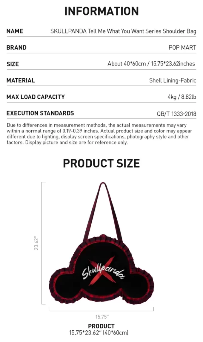 Bolsa de ombro da série Tell Me What You Want da SKULLPANDA
