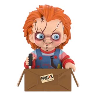 Boneco da franquia Chucky “Caixa de Entrega Chucky”