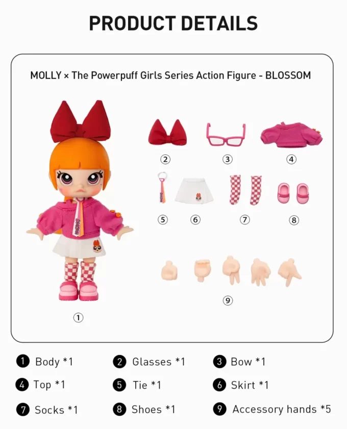 Boneco de ação da série MOLLY × As Meninas Superpoderosas