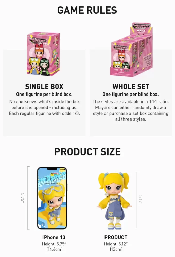 Boneco de ação da série MOLLY × As Meninas Superpoderosas
