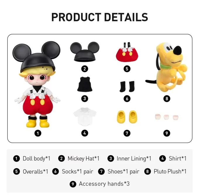 Boneco de ação DIMOO MICKEY 1/8