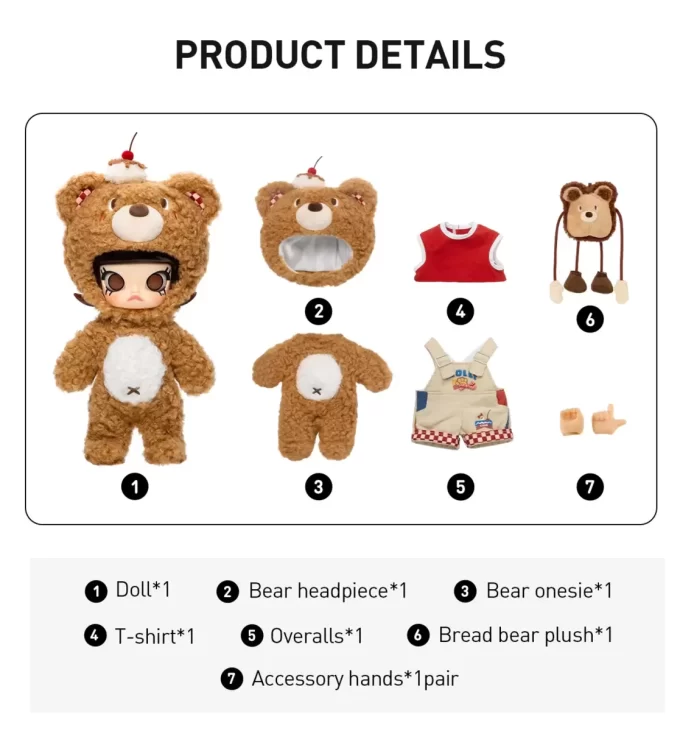 Boneco de ação MOLLY Bear Bread 1/8