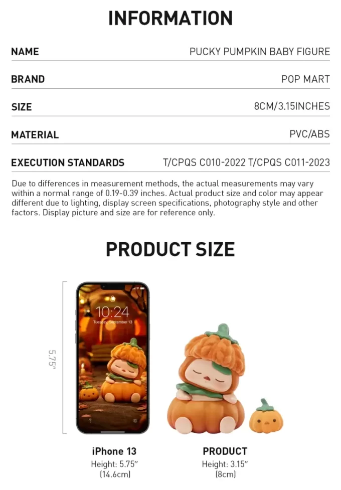 Boneco de bebê abóbora PUCKY