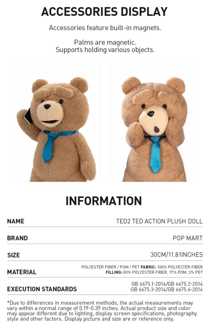 Boneco de pelúcia de ação Ted2-ted