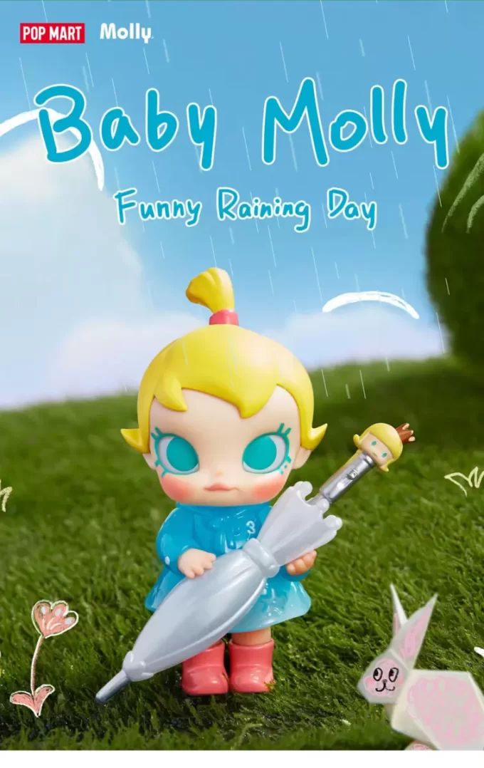 Boneco engraçado Baby Molly Raining Day