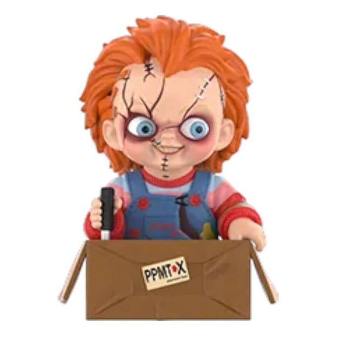 Bonecos da franquia Chucky “Caixa de Entrega Chucky”