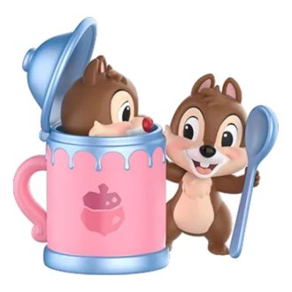 Bonecos da série Disney Chip “N Dale” e “Irmãos Divertidos e Amantes” “Gatinho Escondendo a Xícara de Chá”
