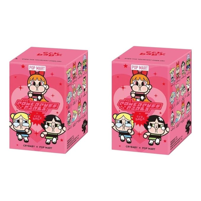 Bonecos de vinil CryBaby Pop Mart x Meninas Superpoderosas, caixa lacrada (2 caixas surpresa)