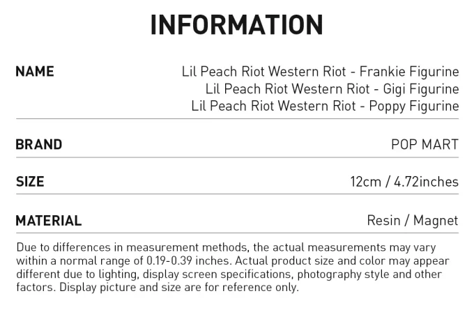 Bonecos do Lil Peach Riot Western Riot