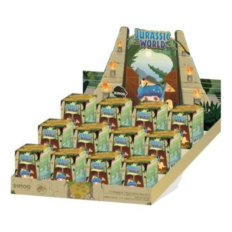 Caixa lacrada com bonecos Jurassic World da Dimoo (12 caixas surpresa)