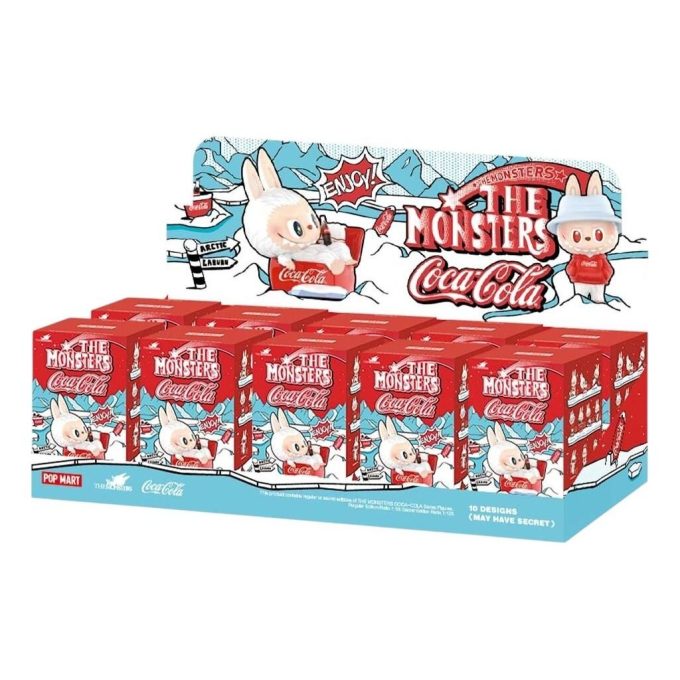 Caixa lacrada Pop Mart x Coca-Cola The Monsters Labubu Figure (10 caixas surpresa)