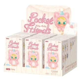 Caixa selada com pingente de vinil de pelúcia Baby Molly Pocket Friends (6 caixas surpresa)