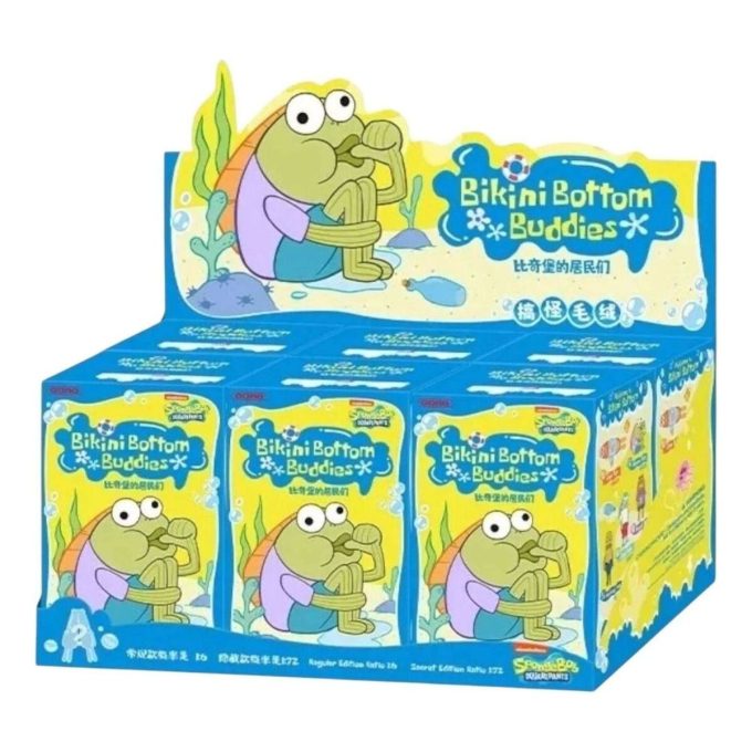 Caixa selada de pelúcia Pop Mart x Bikini Bottom Buddies (6 caixas surpresa)