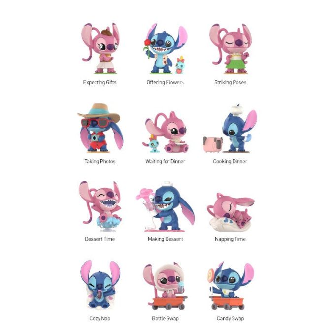 Caixa selada Disney Stitch On a Date Figuress (12 caixas surpresa)
