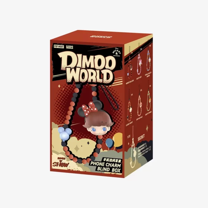 Caixa surpresa com cordão para celular DIMOO WORLD × DISNEY Series