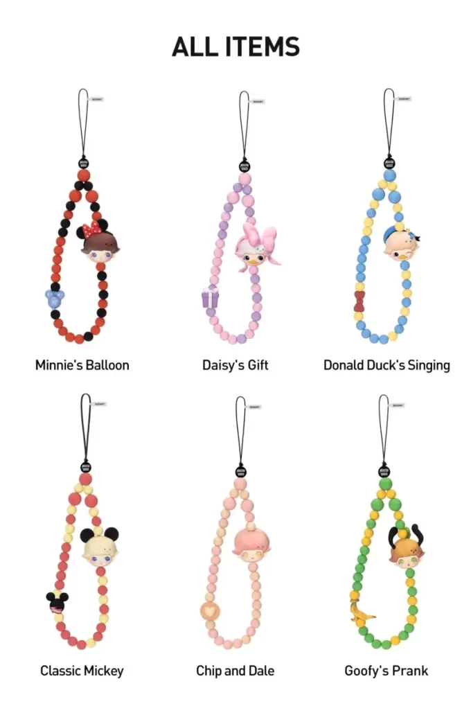 Caixa surpresa com cordão para celular DIMOO WORLD × DISNEY Series