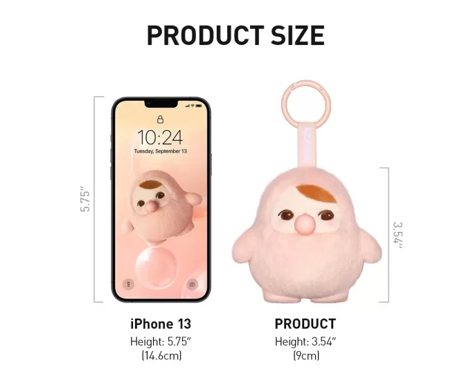 Caixa surpresa com pingente de pelúcia da série PUCKY BEANIE BUBBLE UP