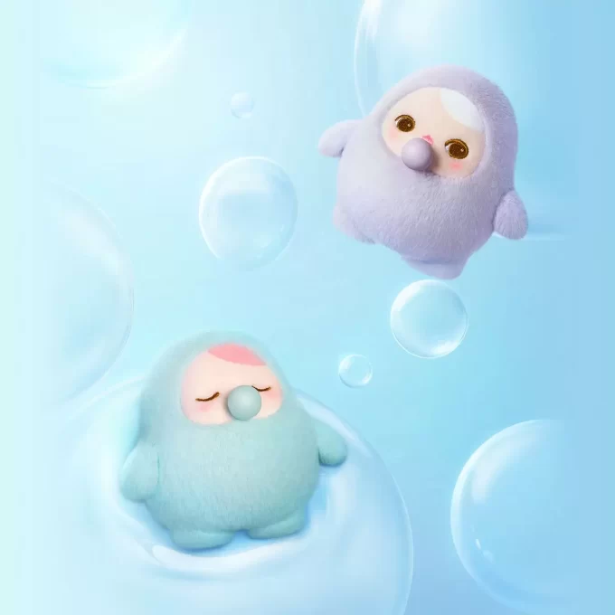 Caixa surpresa com pingente de pelúcia da série PUCKY BEANIE BUBBLE UP