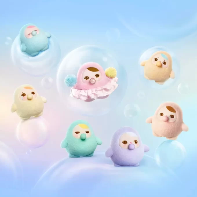 Caixa surpresa com pingente de pelúcia da série PUCKY BEANIE BUBBLE UP