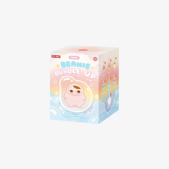 Caixa surpresa com pingente de pelúcia da série PUCKY BEANIE BUBBLE UP