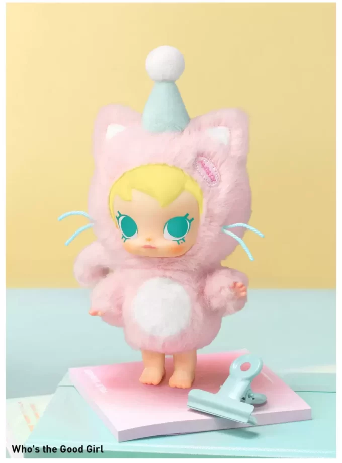 Caixa surpresa com pingente de pelúcia de vinil Baby Molly Pocket Friends Series