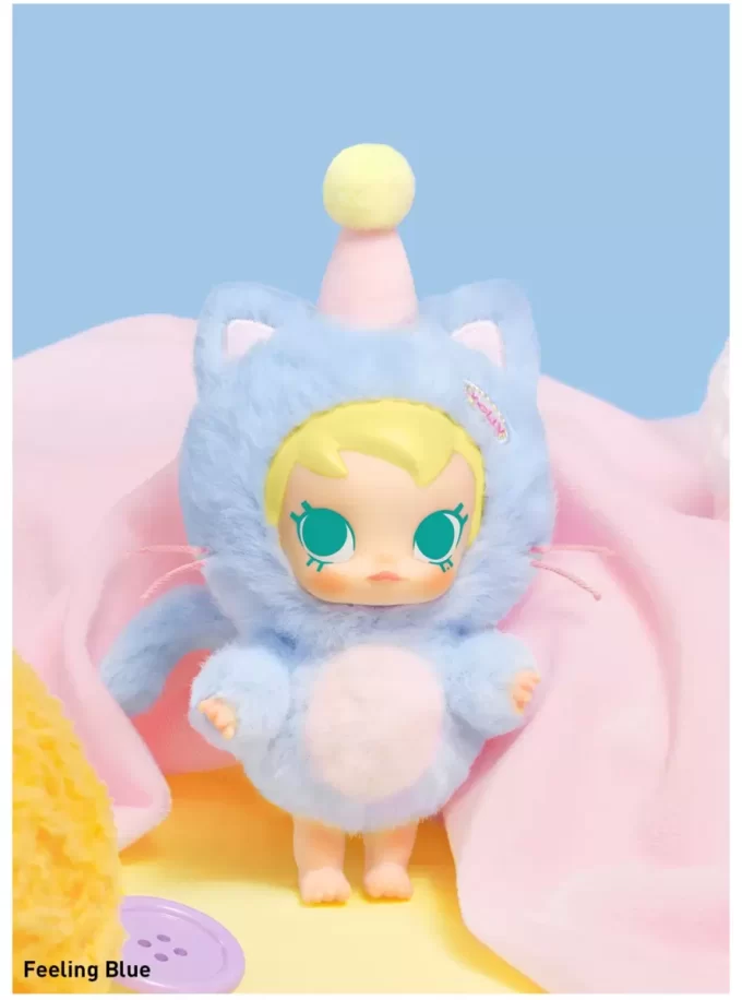 Caixa surpresa com pingente de pelúcia de vinil Baby Molly Pocket Friends Series