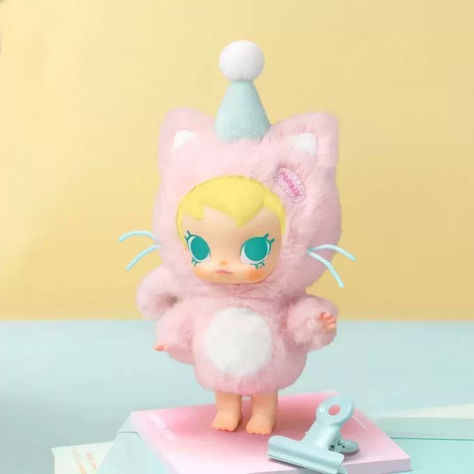 Caixa surpresa com pingente de pelúcia de vinil Baby Molly Pocket Friends Series