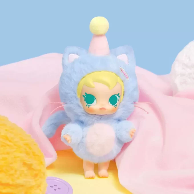 Caixa surpresa com pingente de pelúcia de vinil Baby Molly Pocket Friends Series