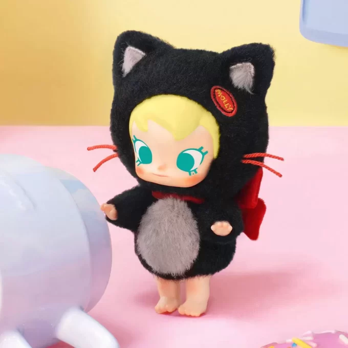 Caixa surpresa com pingente de pelúcia de vinil Baby Molly Pocket Friends Series