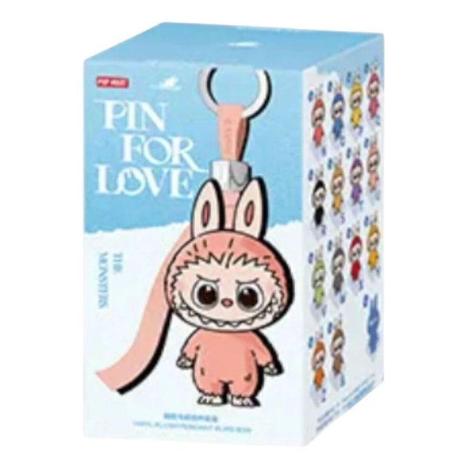 Caixa surpresa com pingente de pelúcia Labubu Pin for Love (N-Z) (1 caixa surpresa)