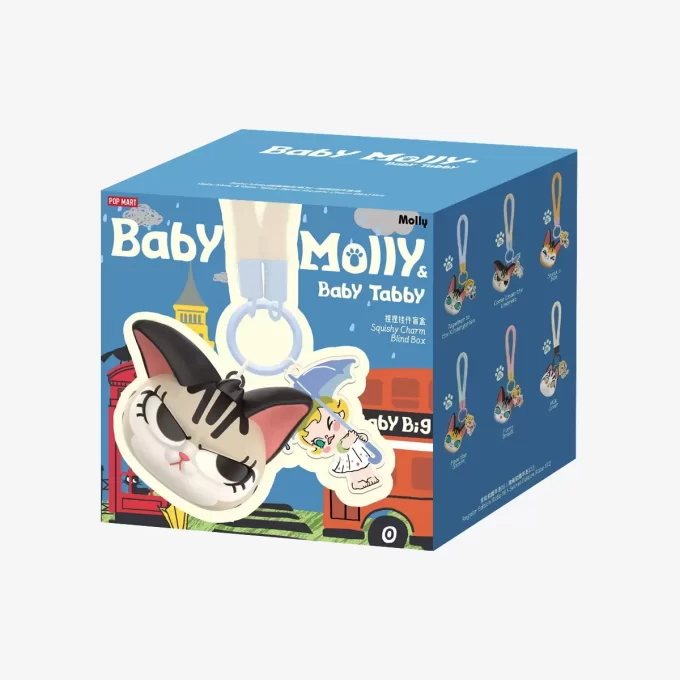 Caixa surpresa com pingente de pitada da série Baby Molly e Baby Tabby