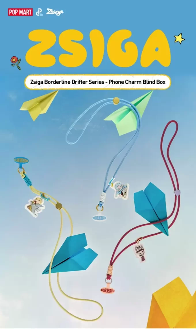 Caixa surpresa com pingente para celular da série Borderline Drifter da Zsiga