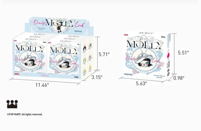 Caixa surpresa com pingente porta-cartões da série MOLLY Daily Look