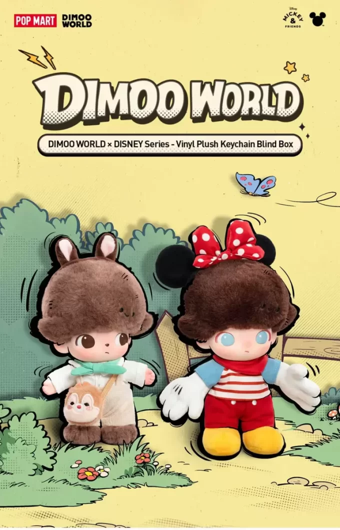 Caixa surpresa de chaveiro de pelúcia de vinil da série DIMOO WORLD × DISNEY Caixa surpresa de chaveiro de pelúcia de vinil da série DIMOO WORLD × DISNEY