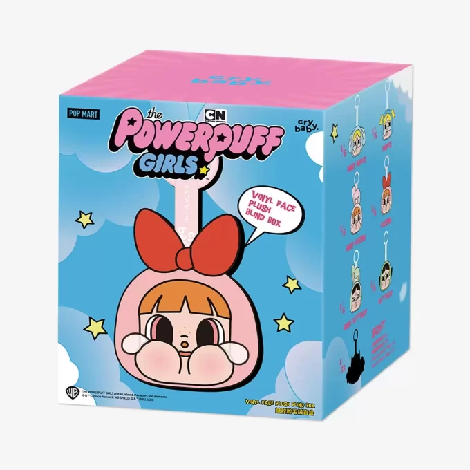 Caixa surpresa de pelúcia com rosto de vinil da série CRYBABY × Powerpuff Girls