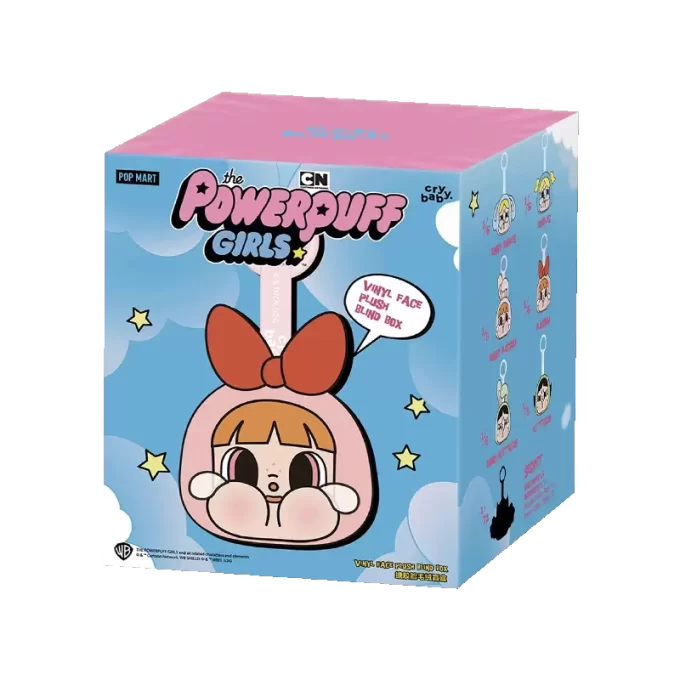Caixa surpresa de pelúcia com rosto de vinil da série CRYBABY × Powerpuff Girls