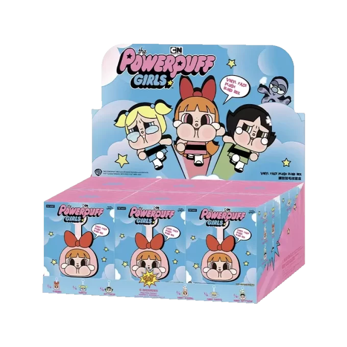 Caixa surpresa de pelúcia com rosto de vinil da série CRYBABY × Powerpuff Girls