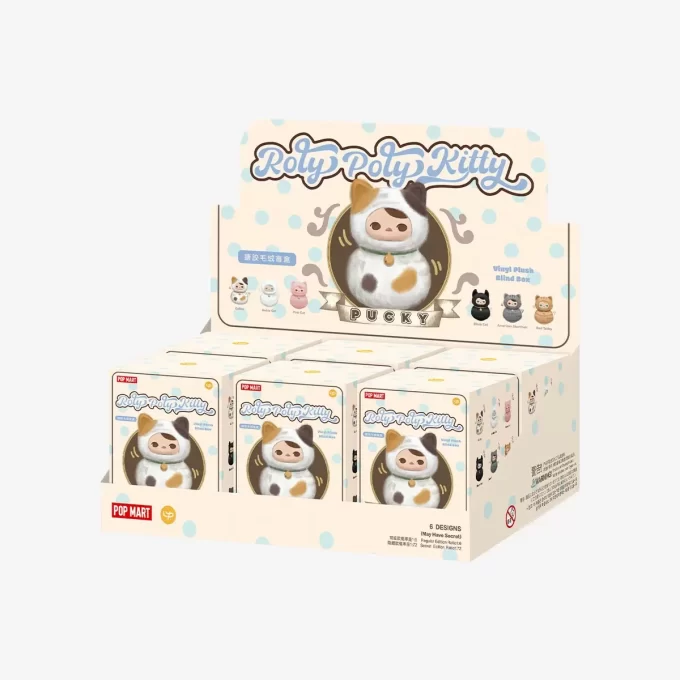 Caixa surpresa de pelúcia de vinil da série PUCKY Roly-Poly Kitty