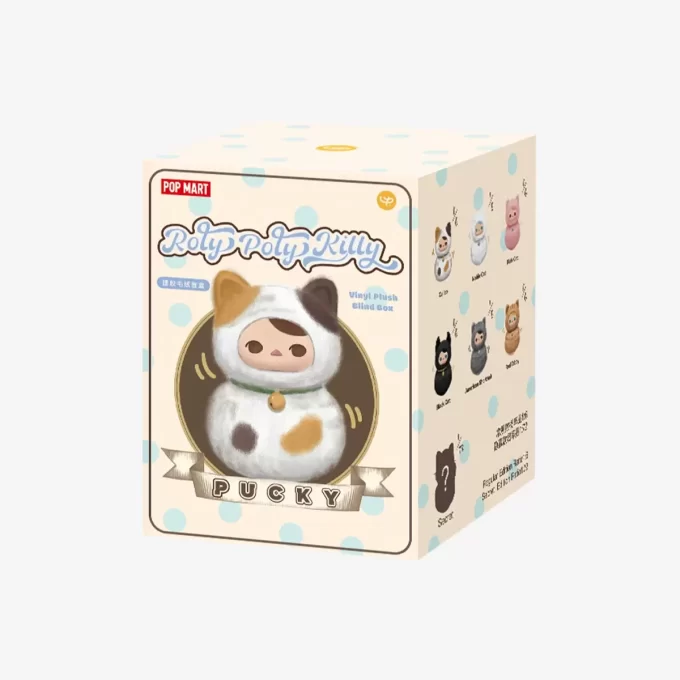 Caixa surpresa de pelúcia de vinil da série PUCKY Roly-Poly Kitty