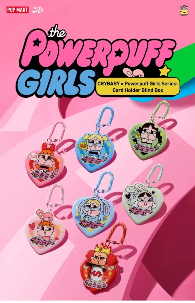 Caixa surpresa para porta-cartões da série CRYBABY× Powerpuff Girls