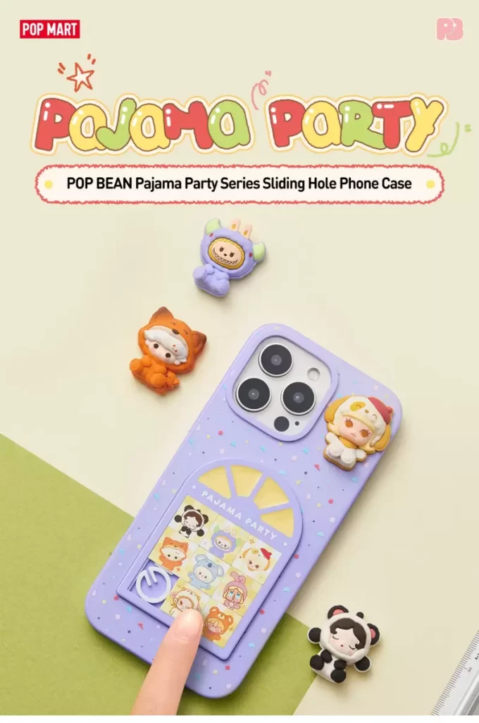 Capa de celular com furo deslizante para festa de pijama POP BEAN