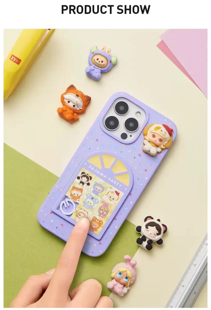 Capa de celular com furo deslizante para festa de pijama POP BEAN