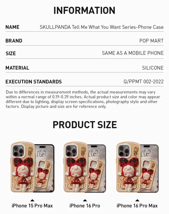 Capa para celular da série SKULLPANDA Tell Me What You Want