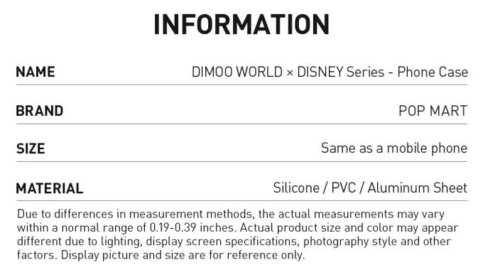 Capa para celular DIMOO WORLD × DISNEY Series