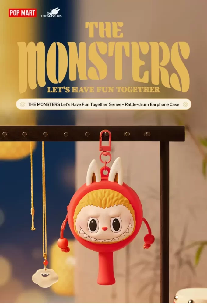 Capa para fone de ouvido da série THE MONSTERS Let’s Have Fun Together – Rattle-drum