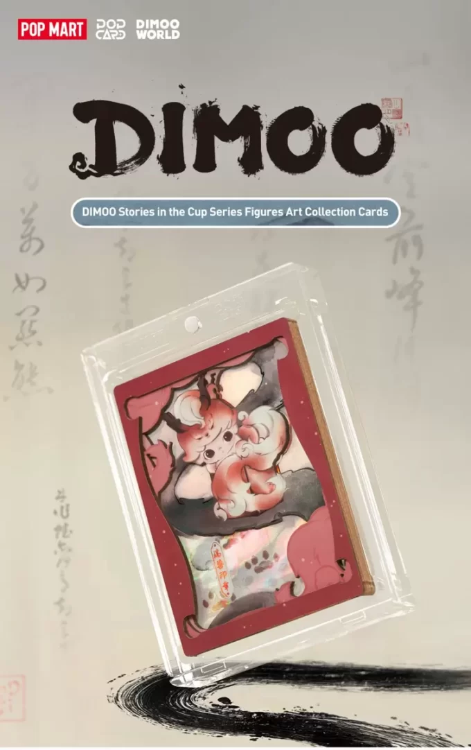Cartões de coleção de arte da série DIMOO Stories In The Cup
